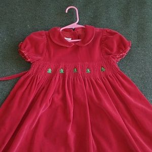 Red velvet Christmas dress